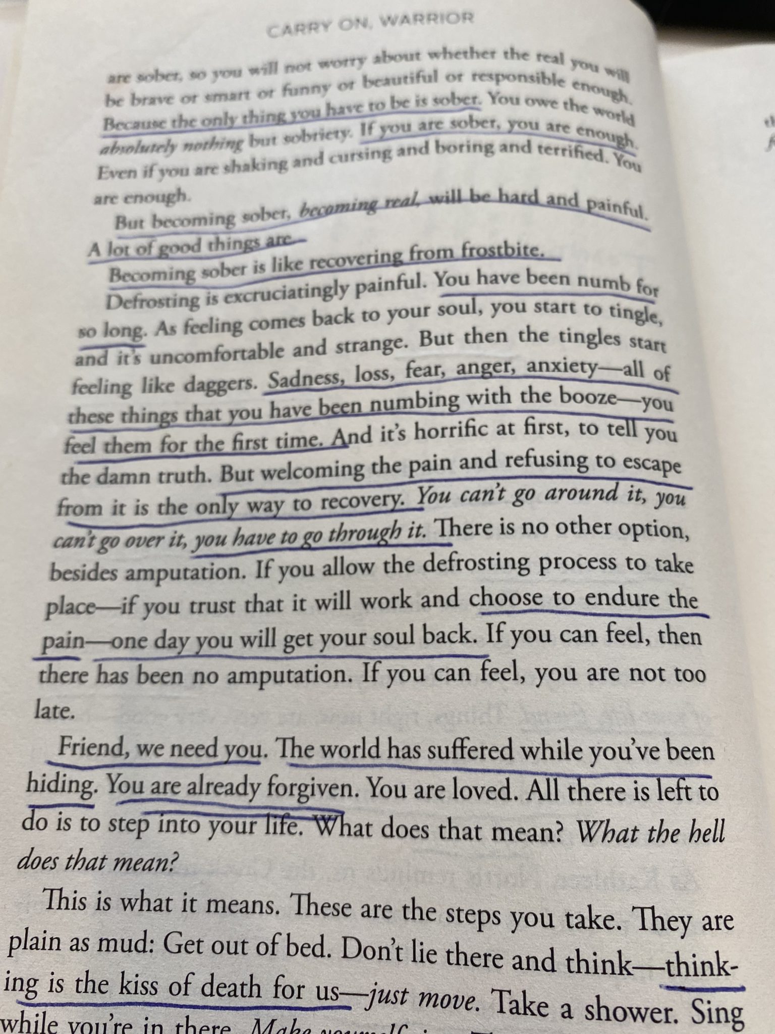 Glennon Doyle, To My Friend On Her First Sober Morning - Carry On, Warrior