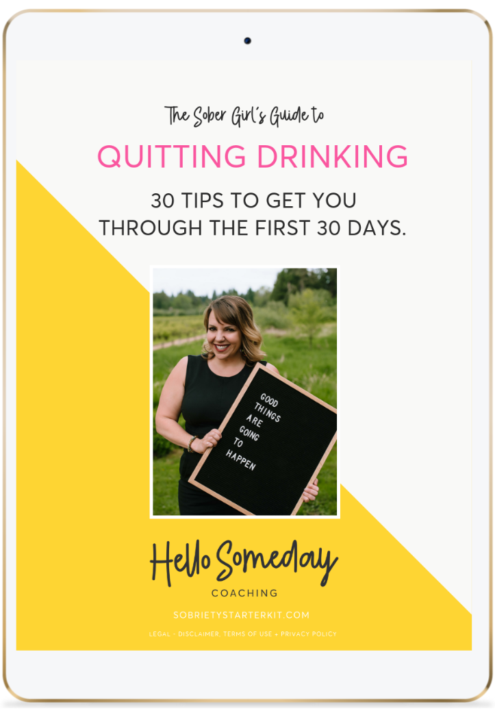 The Free Sober Girl's Guide To Quitting Drinking. 30 Tips For Your First 30 Days Alcohol Free.