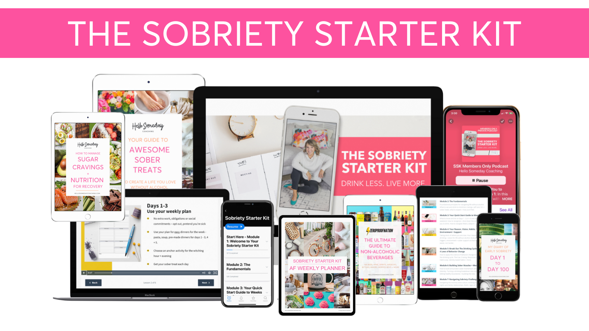 The Sobriety Starter Kit. Sober Coaching For Busy Women Quitting Drinking. Positive. Private. Empowering.