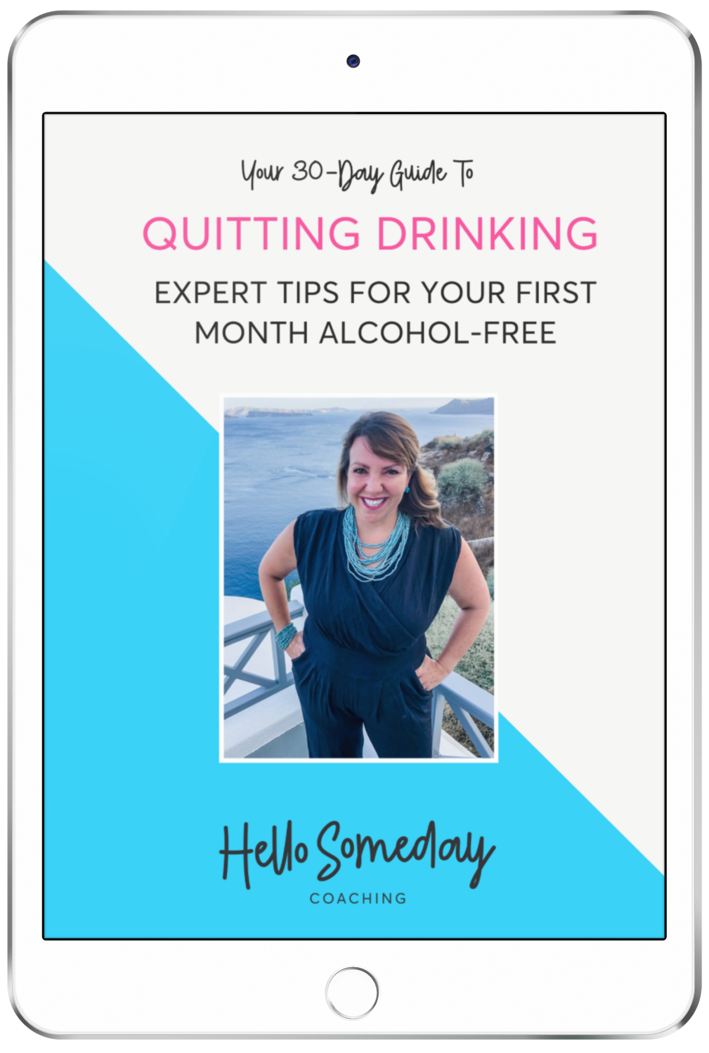 Free 30-Day Sober Guide For Women Quitting Drinking. Sober Coaching Tips For Your First Month Alcohol-Free From Hello Someday Coaching and Casey McGuire Davidson.